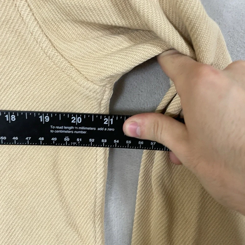 Outerknown Blanket Shirt Men's Medium Tan Heavy Flannel Cotton Button Up Casual - Picture 5 of 11
